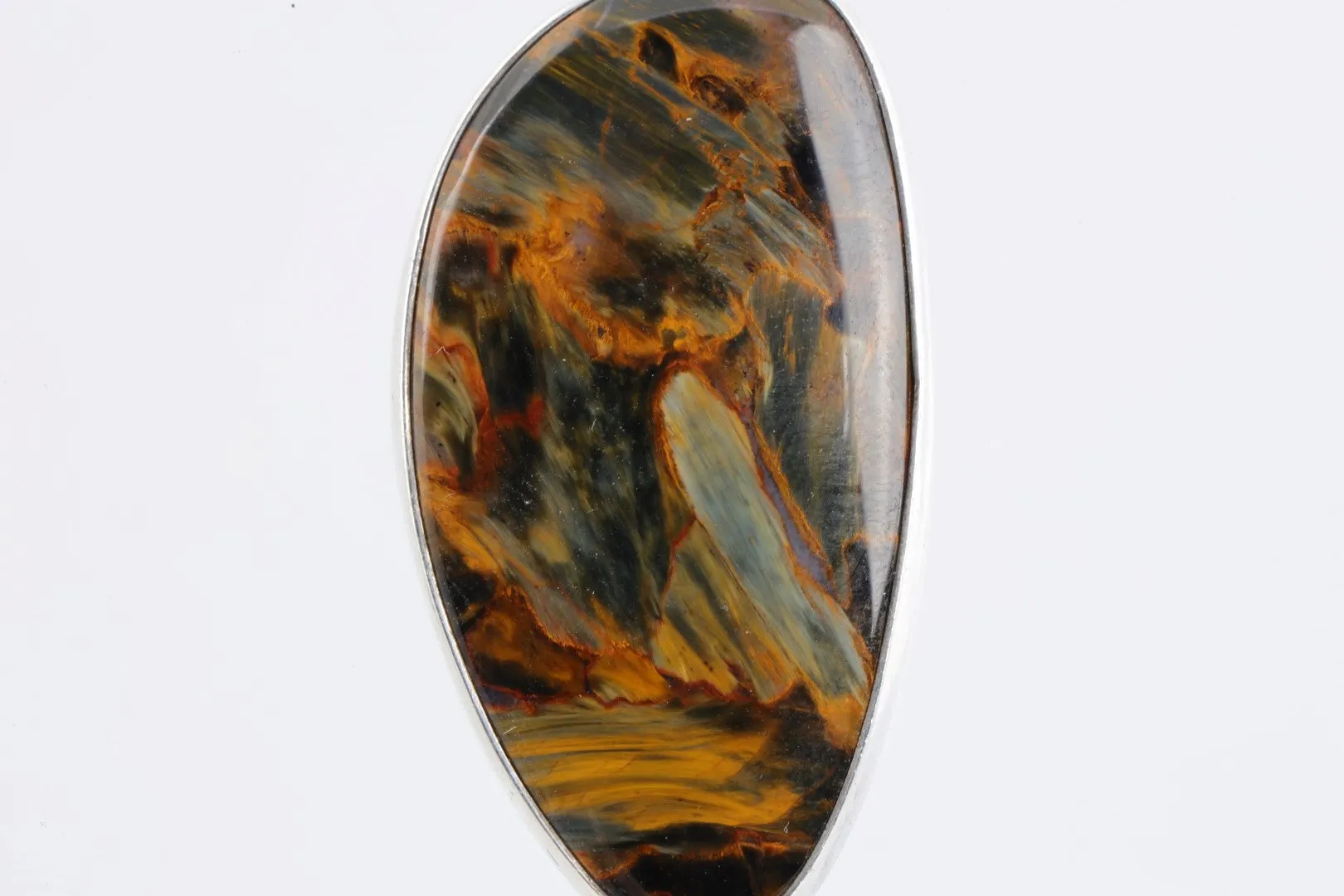 20" 925 Silver Pietersite Pendant Necklace (14.82g.)