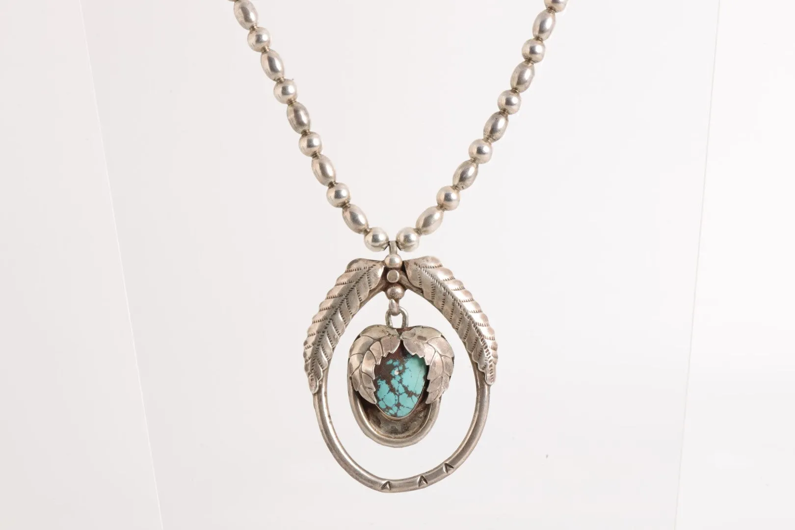 21" 925 Silver Turquoise Necklace (74.84g.)