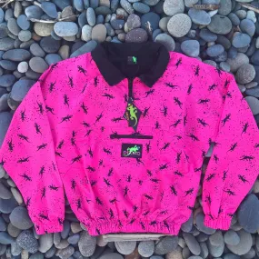 90s Forever Gecko Windbreaker Fuchsia