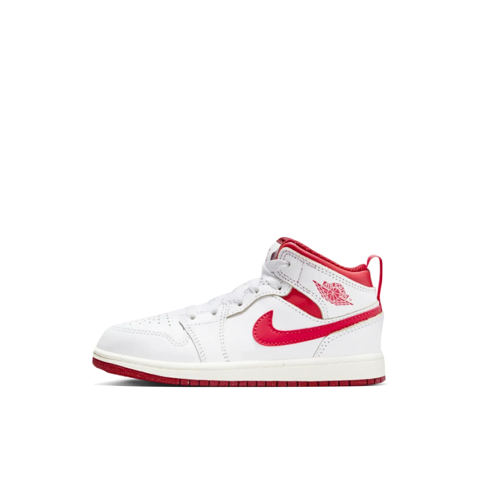 AIR JORDAN 1 MID SE PS - WHITE/LOBSTER-DUNE RED-SAIL