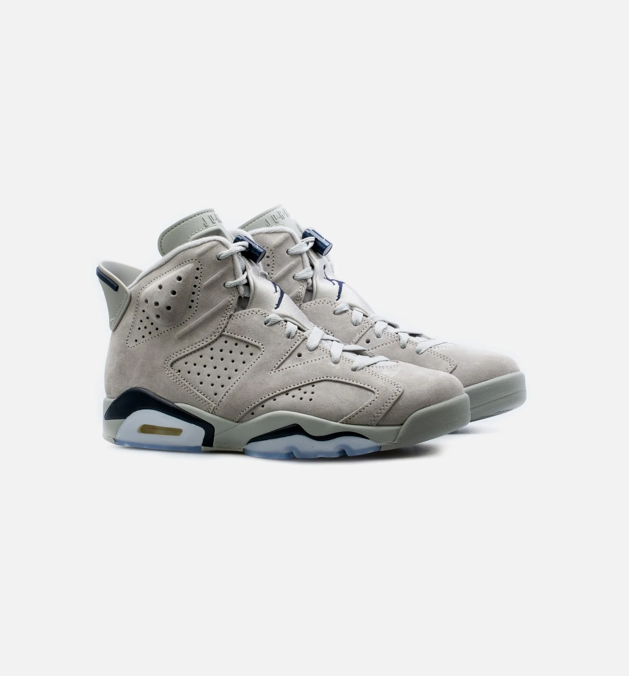 Air Jordan 6 Retro Georgetown Mens Lifestyle Shoe - Grey/Navy Blue Free Shipping