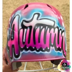 Airbrush Radiant Name Helmet Design