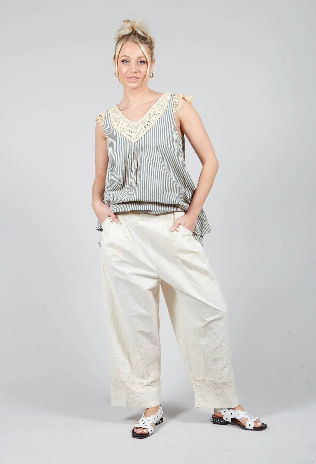 Amina Trouser in Cream