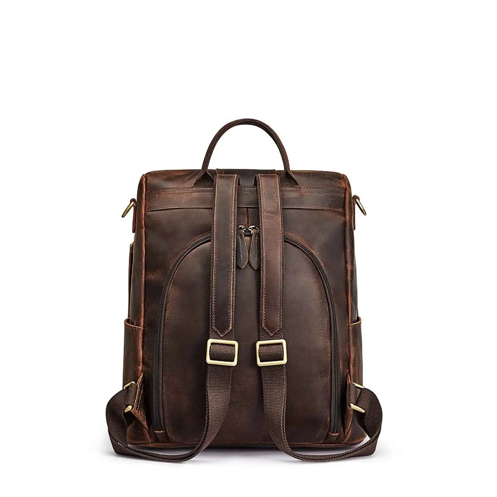 Anti-Theft Vintage Leather Backpack