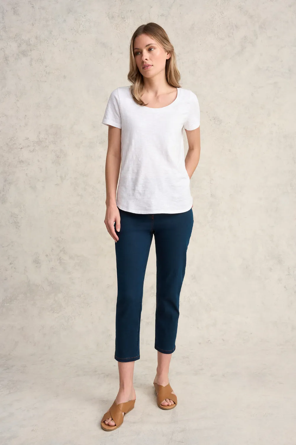 Bengajean® Good Earth Cotton® ¾ Slim Leg - Denim Blue