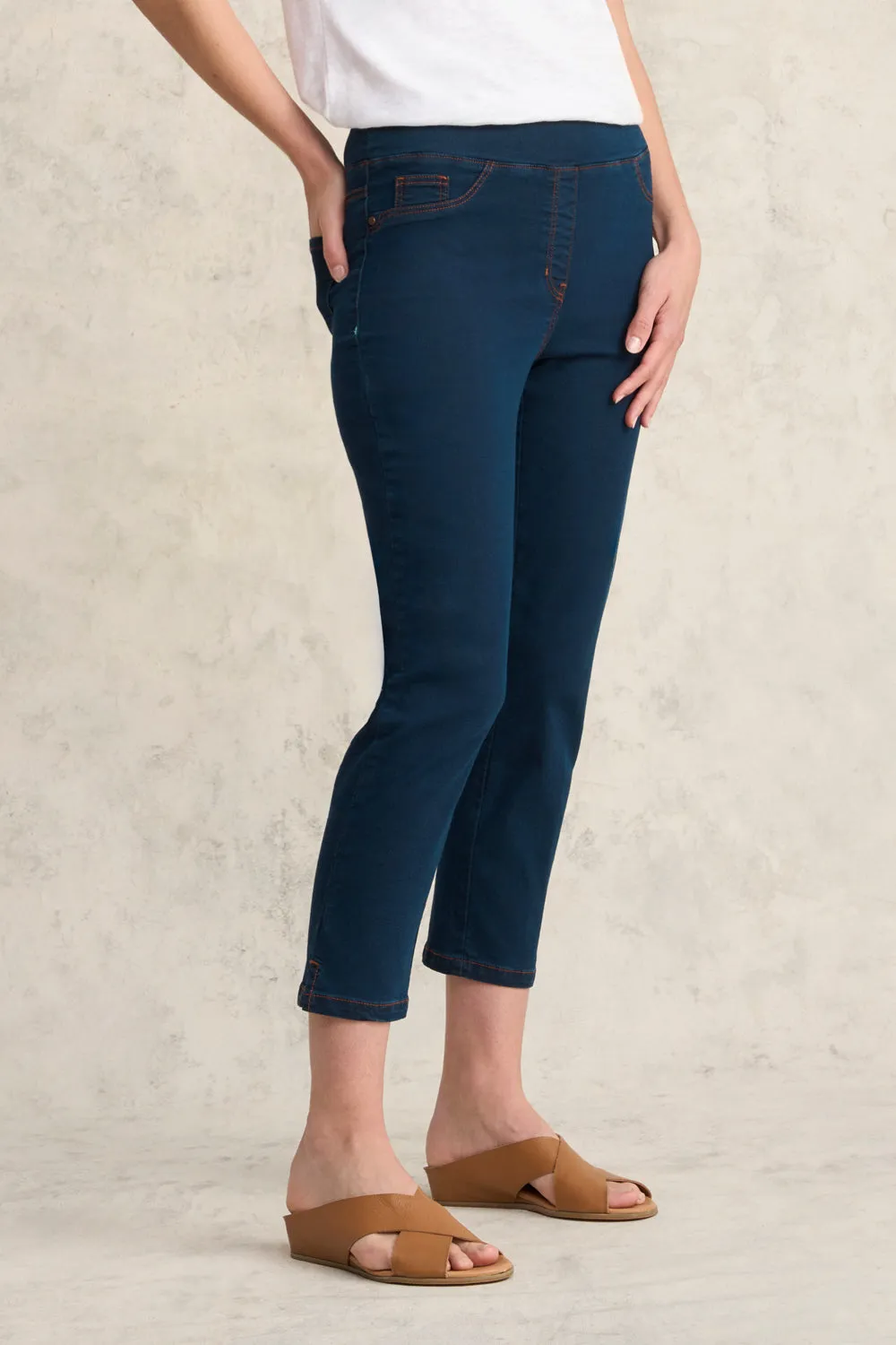 Bengajean® Good Earth Cotton® ¾ Slim Leg - Denim Blue