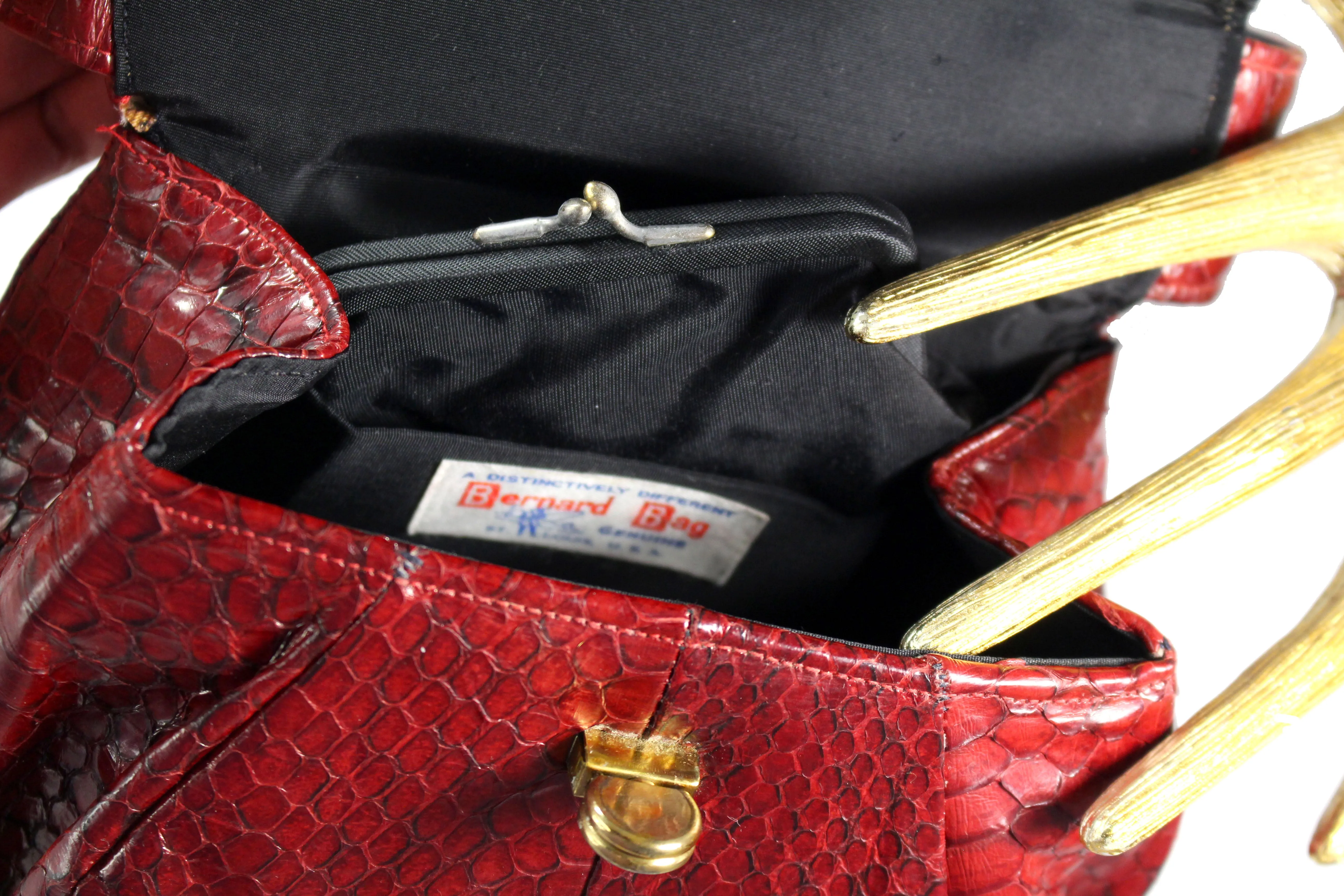 BERNAD bag red snakeskin