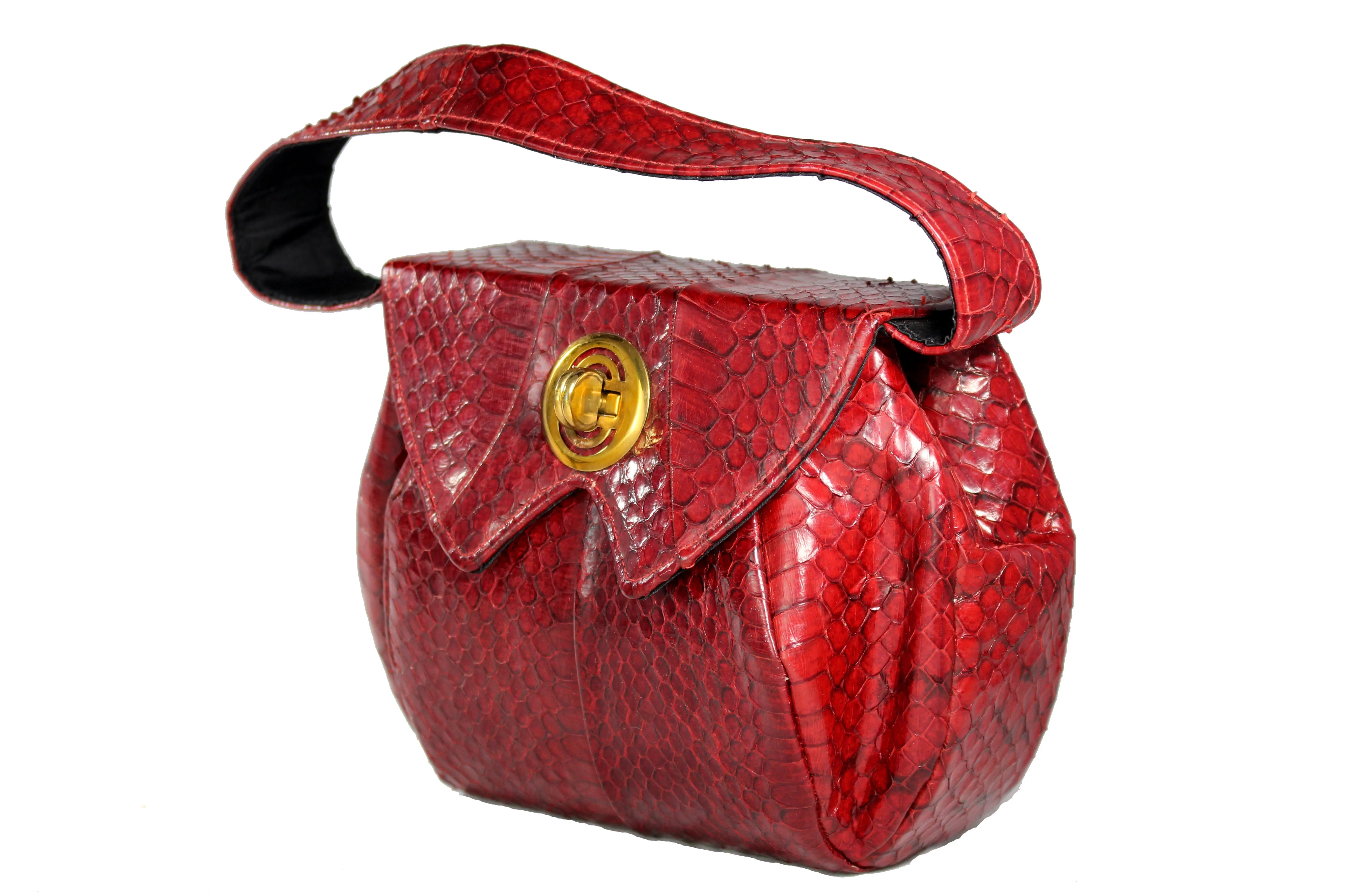 BERNAD bag red snakeskin