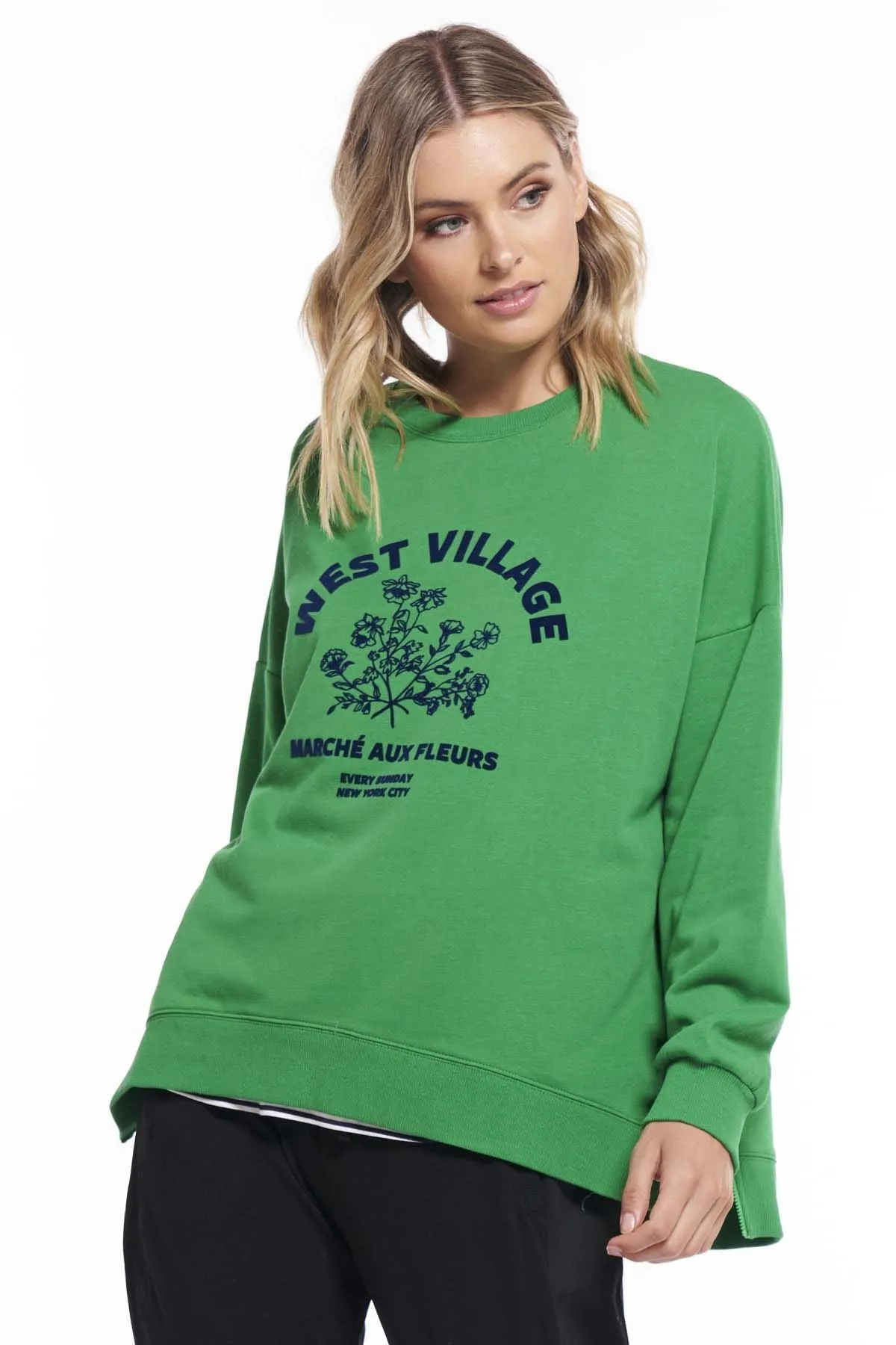 Betty Basics Jetta Sweater in Village Green