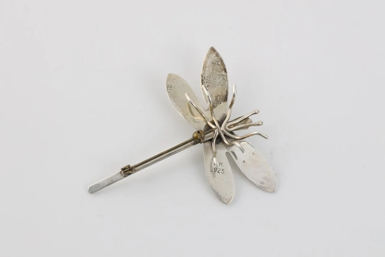 Billy Long 925 Silver Dragonfly Brooch with Turquoise (6.67g.)