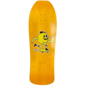 Blast Skates Classic Mascot Logo Shaped Skateboard Deck Yellow Stain - 10.0