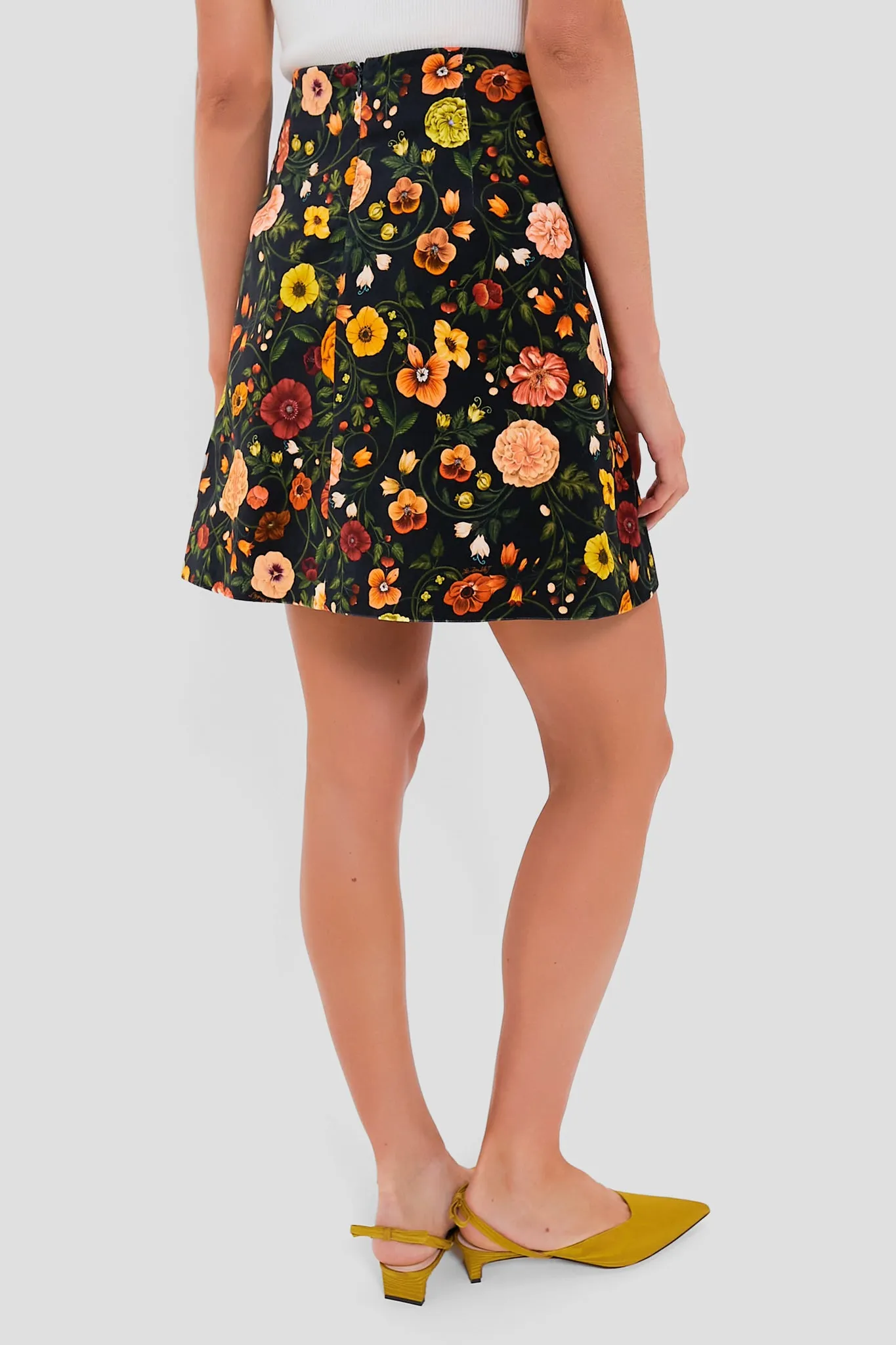 Botticelli Velvet Short Skirt