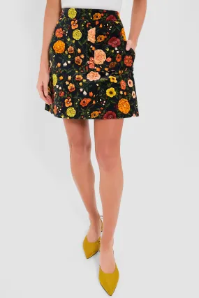 Botticelli Velvet Short Skirt