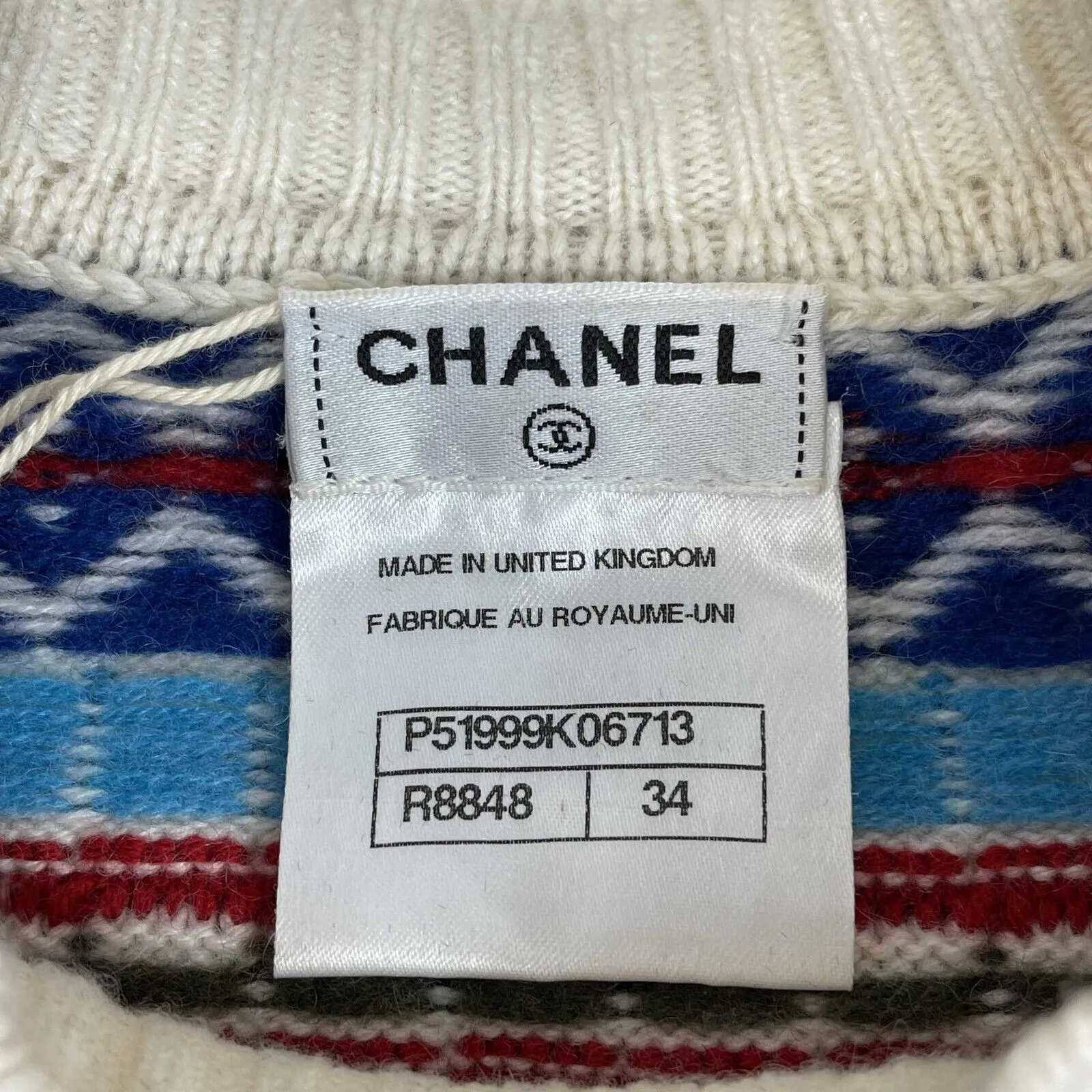 CHANEL - Paris-Salzburg Multicolor Cashmere Jumper - CC Buttons - 34 / US 2