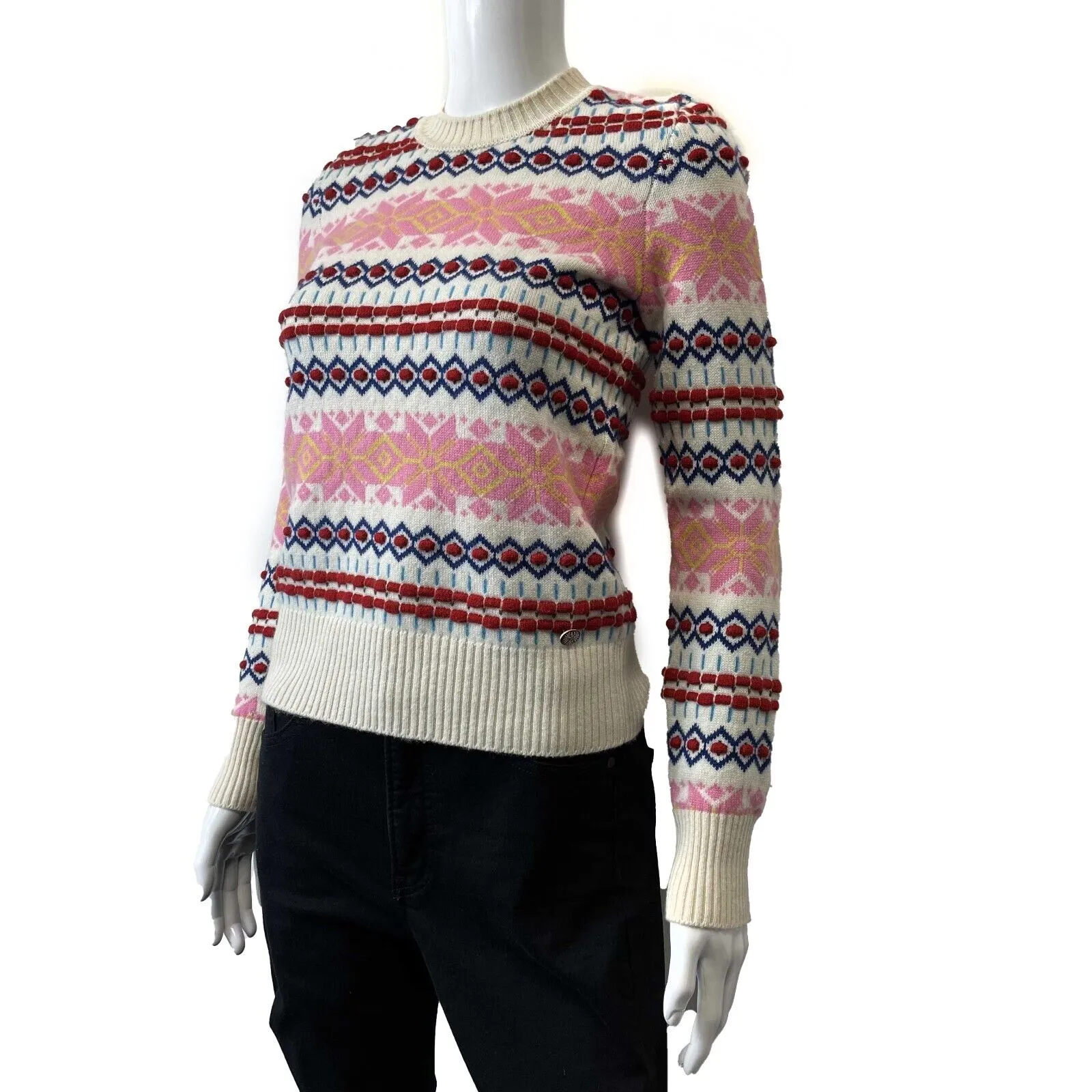 CHANEL - Paris-Salzburg Multicolor Cashmere Jumper - CC Buttons - 34 / US 2