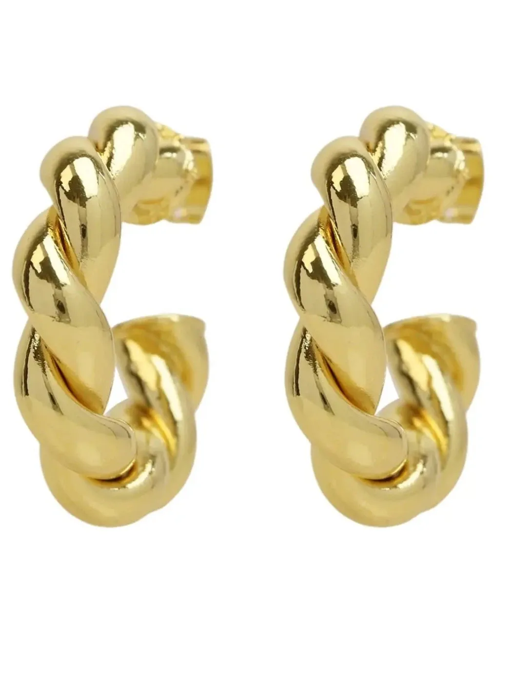 Chunky Twist Hoop Earrings