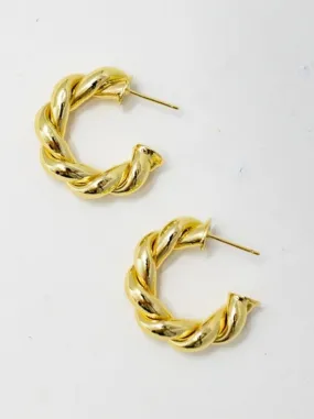 Chunky Twist Hoop Earrings