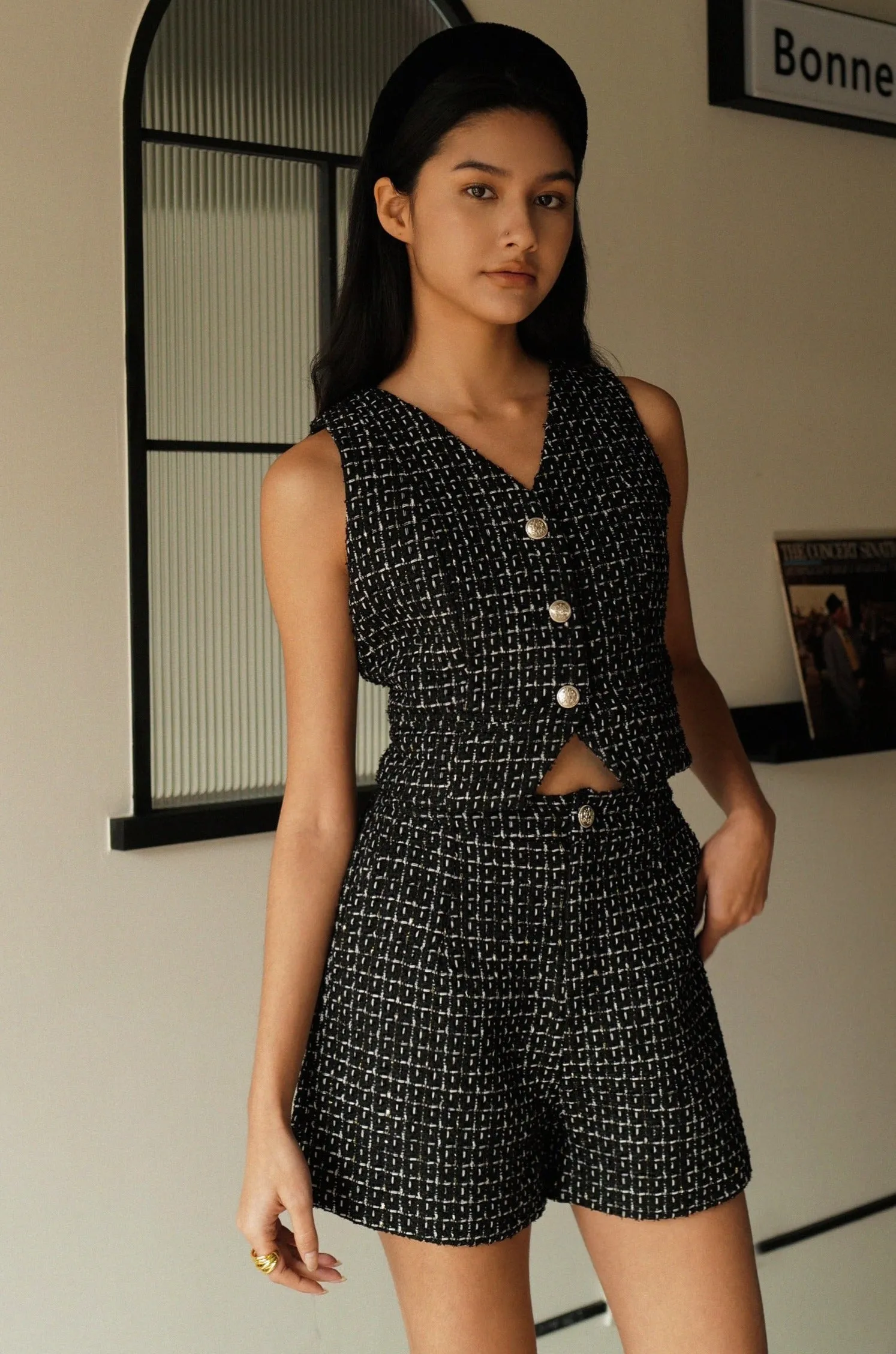 Crazy in love tweed vest