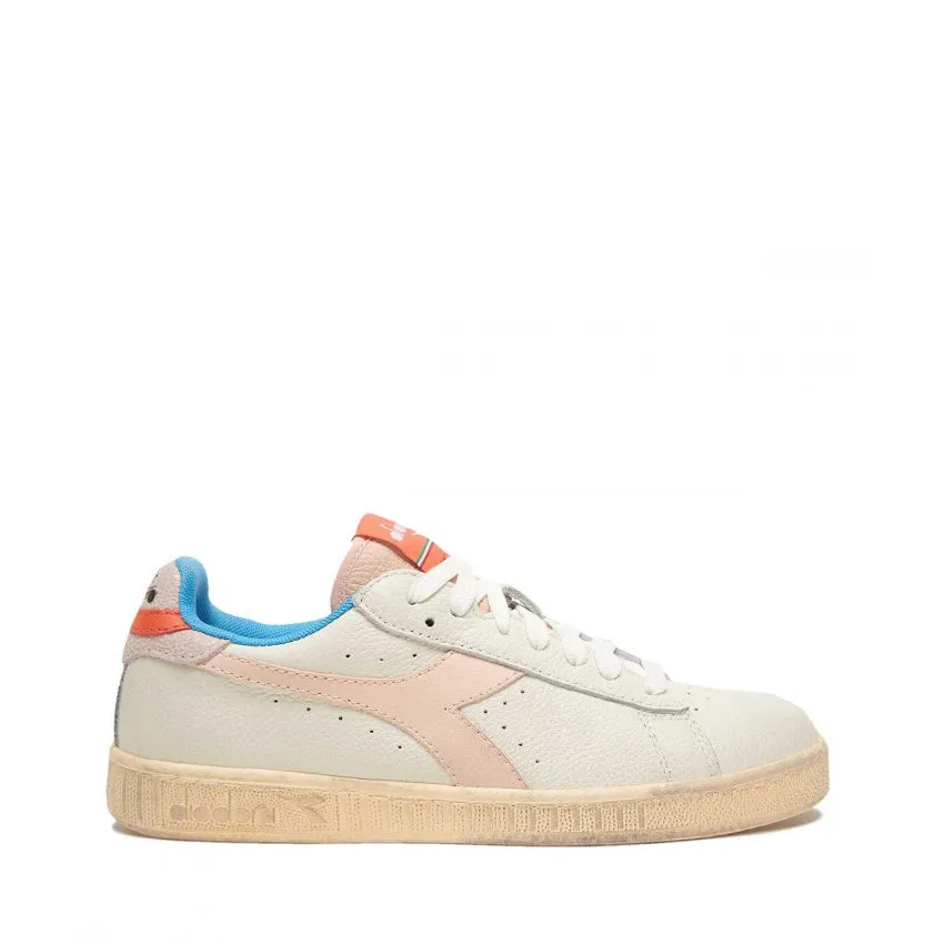 DIADORA SNEAKERS GAME L LOW ICONA WN BIANCO-ROSSO CORALLO