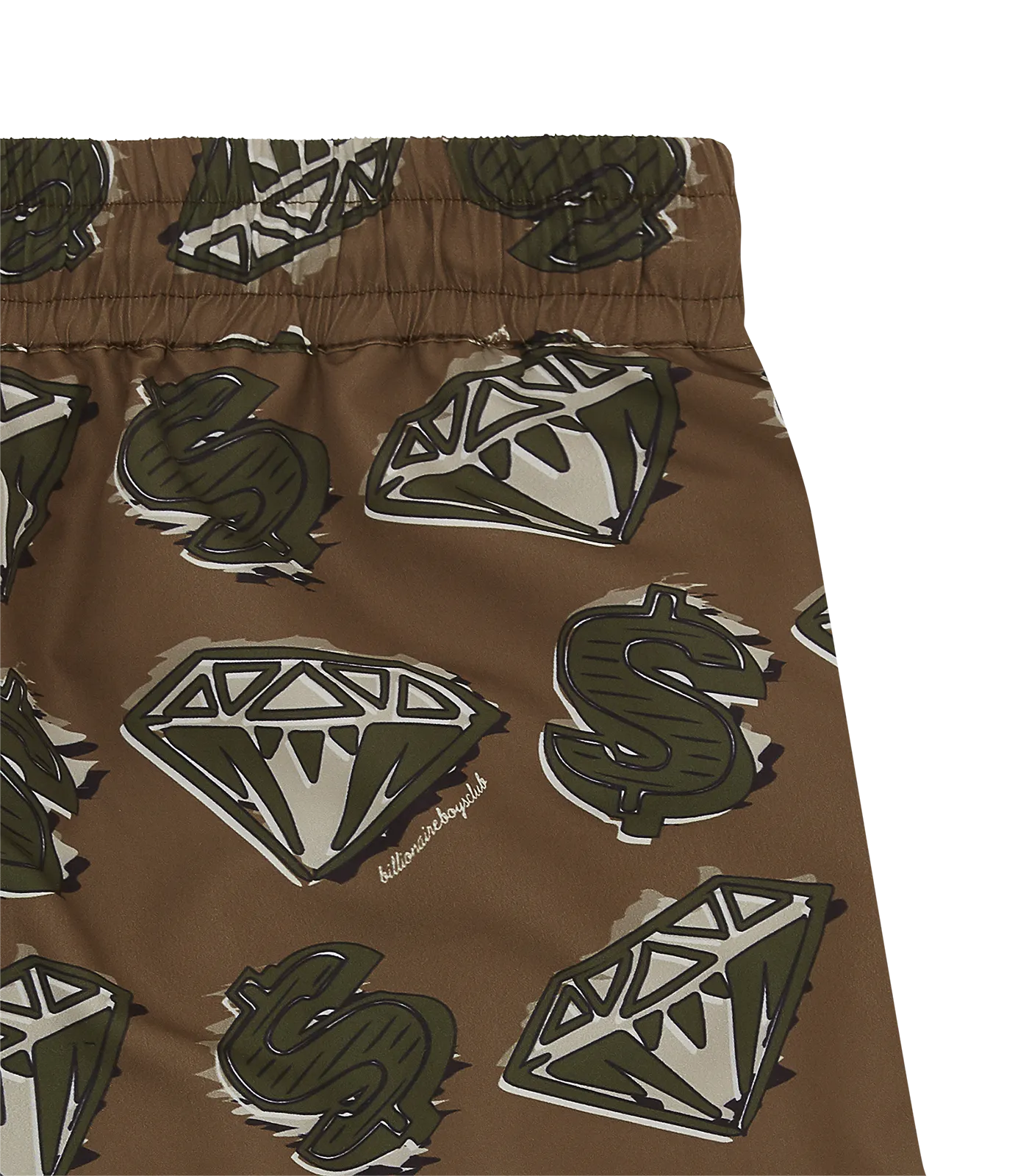 DIAMONDS & DOLLARS SWIM SHORT - KHAKI