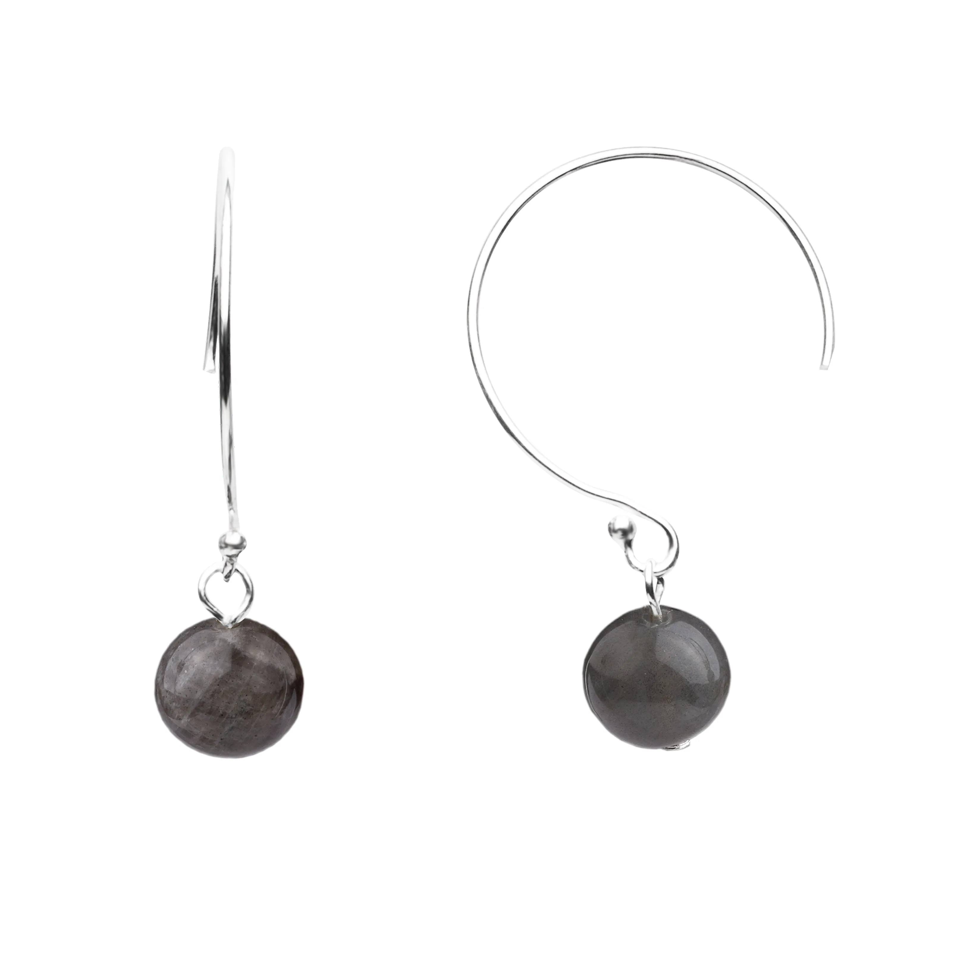 Earring | Curved Loop | Labradorite