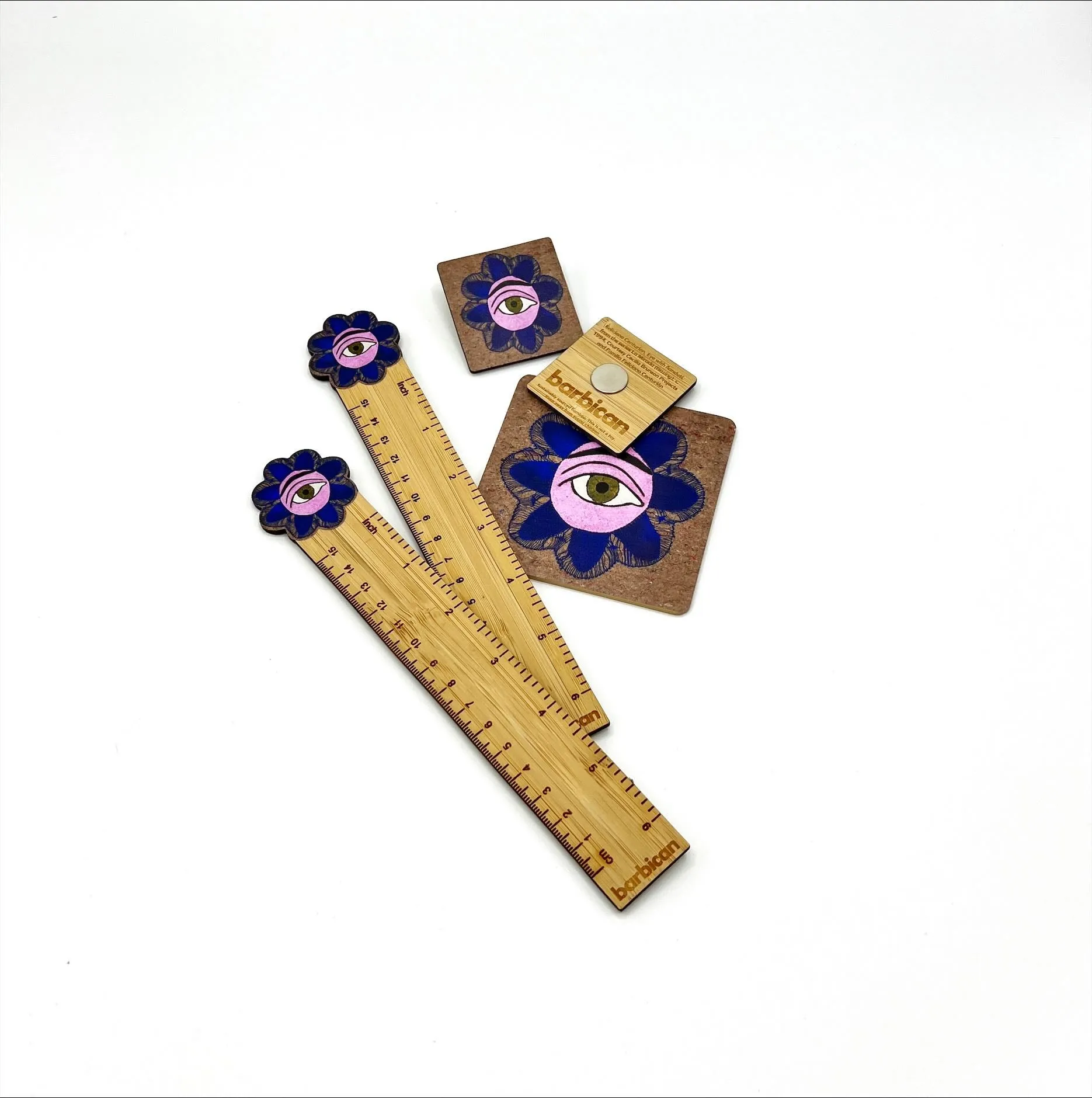 Feliciano Centurion Eye with ñandutí Bamboo Ruler/Bookmark