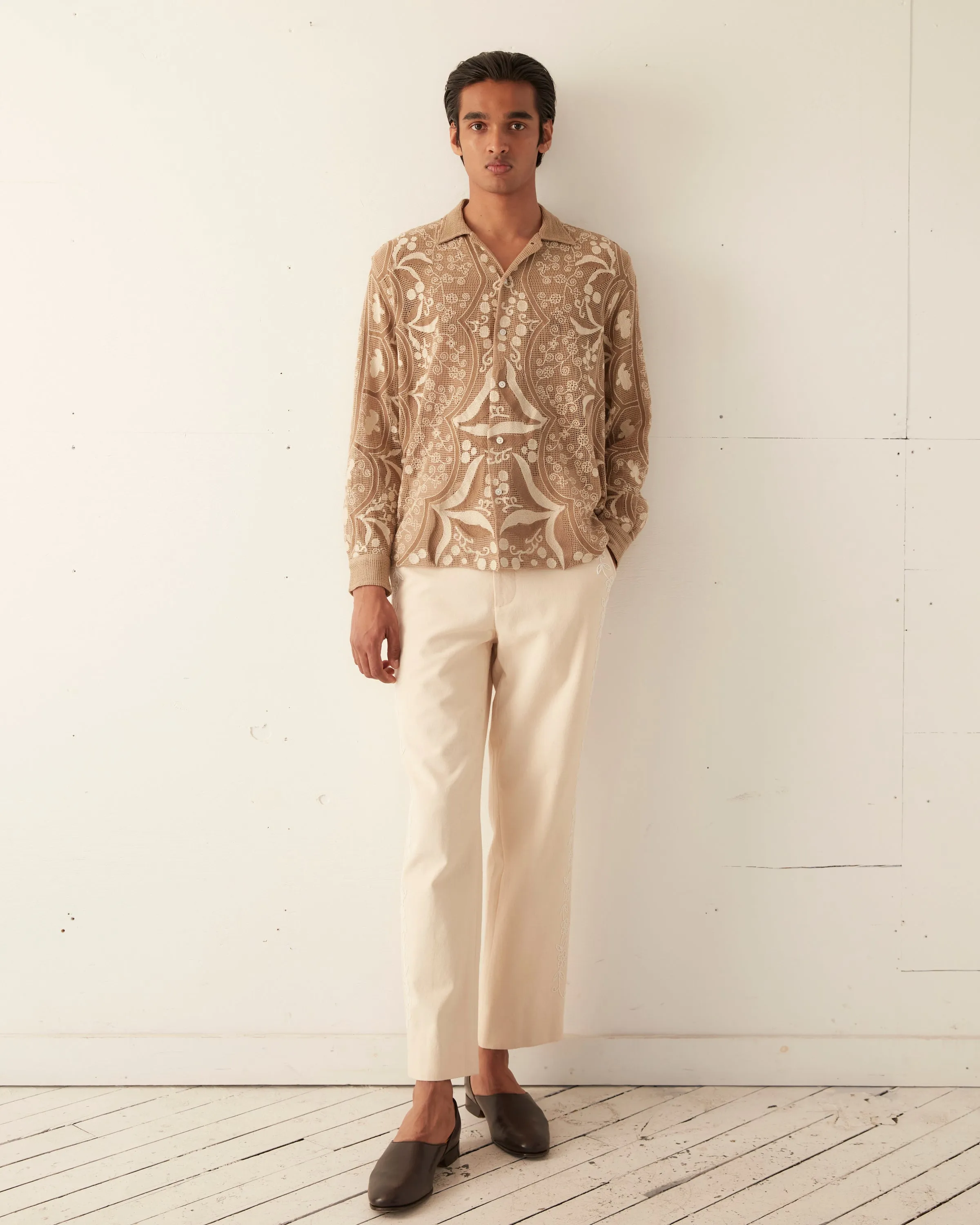 Filet Filigree Long Sleeve Shirt