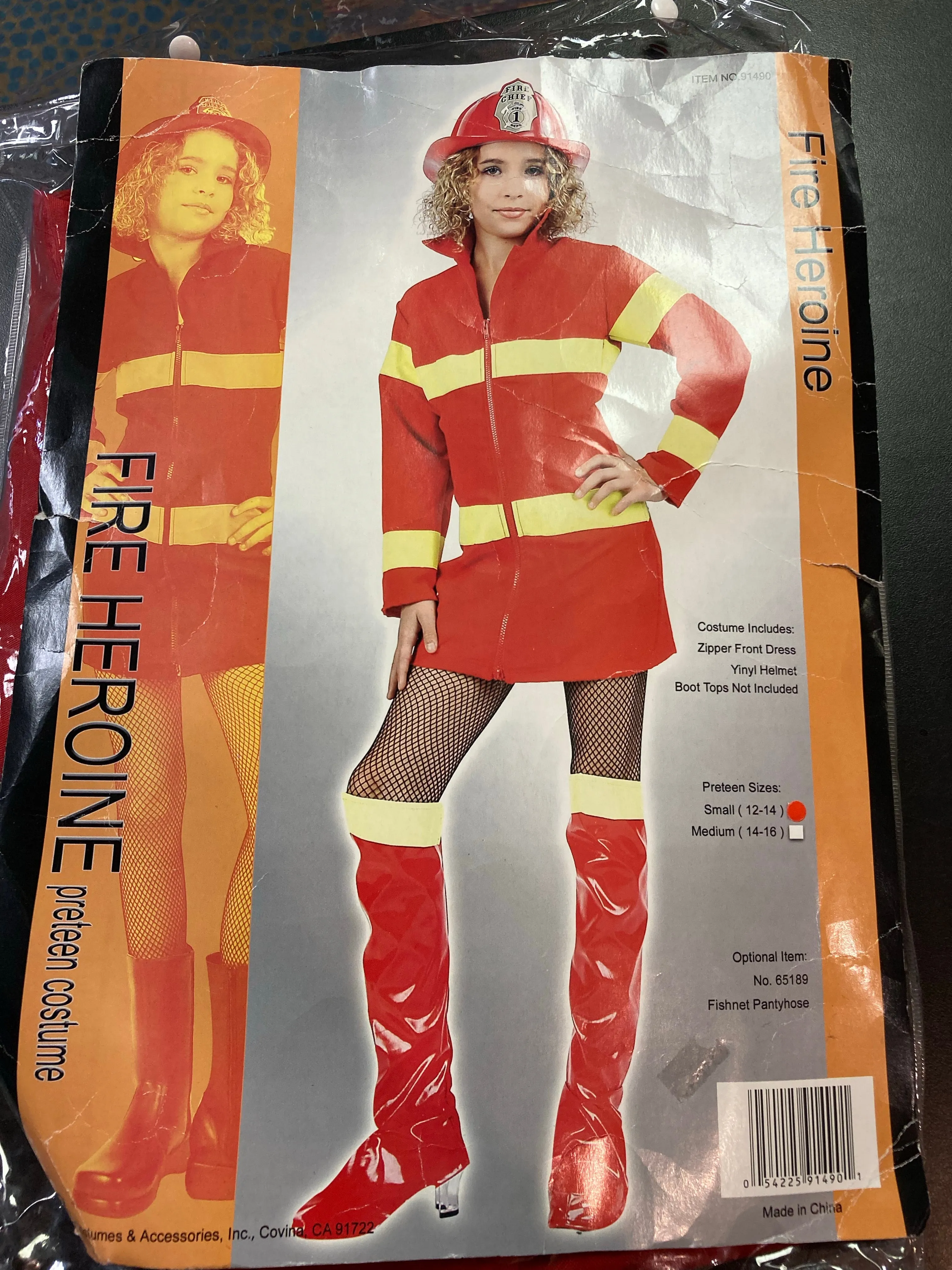 Fire Heroine - Child Girls Costume 12 -14