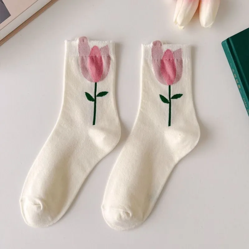 Flowers Candy Color Socks MK18879