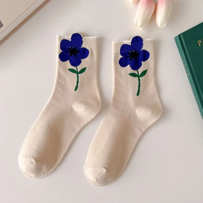 Flowers Candy Color Socks MK18879