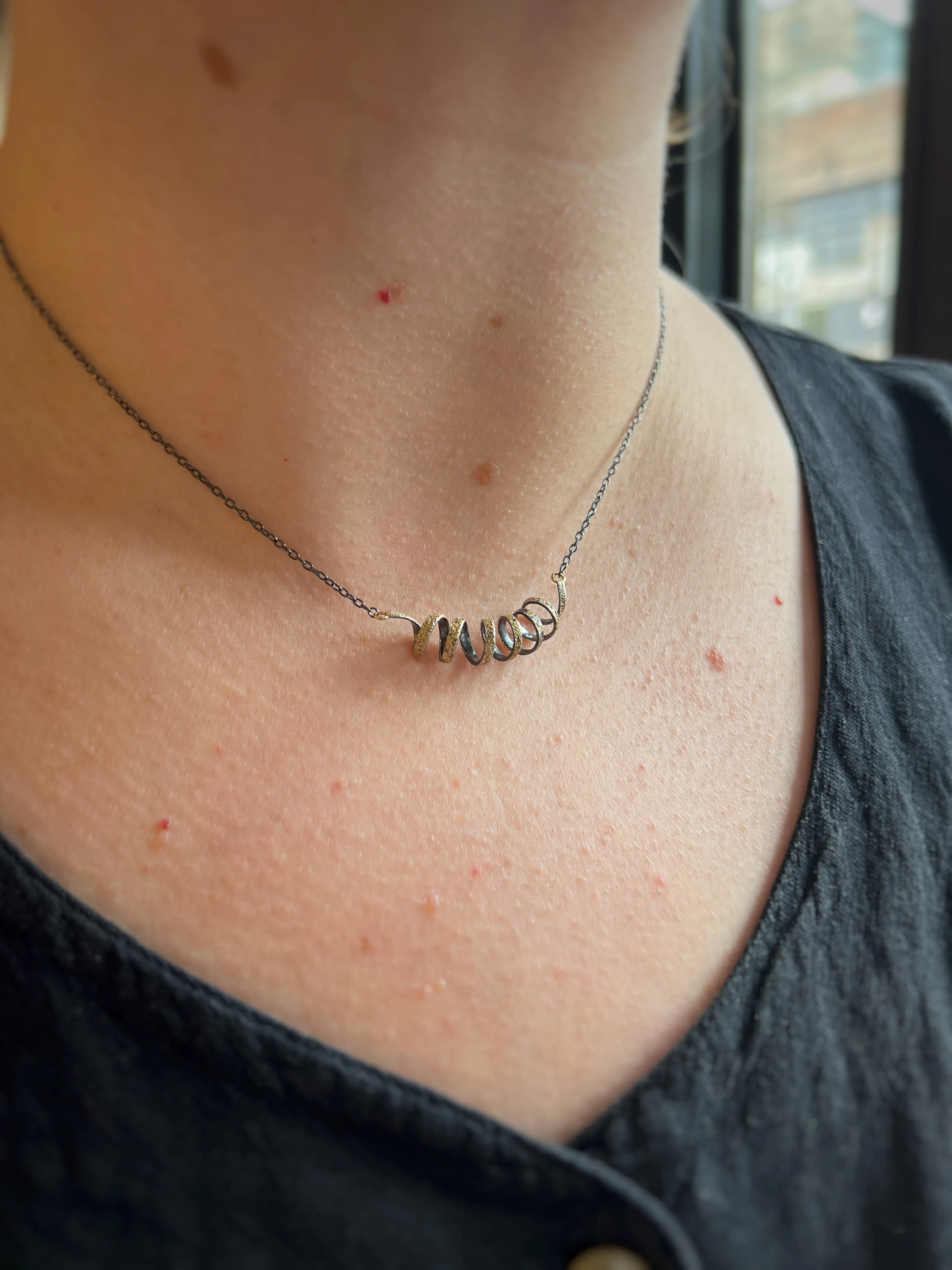 Gold Dust Coil Necklace