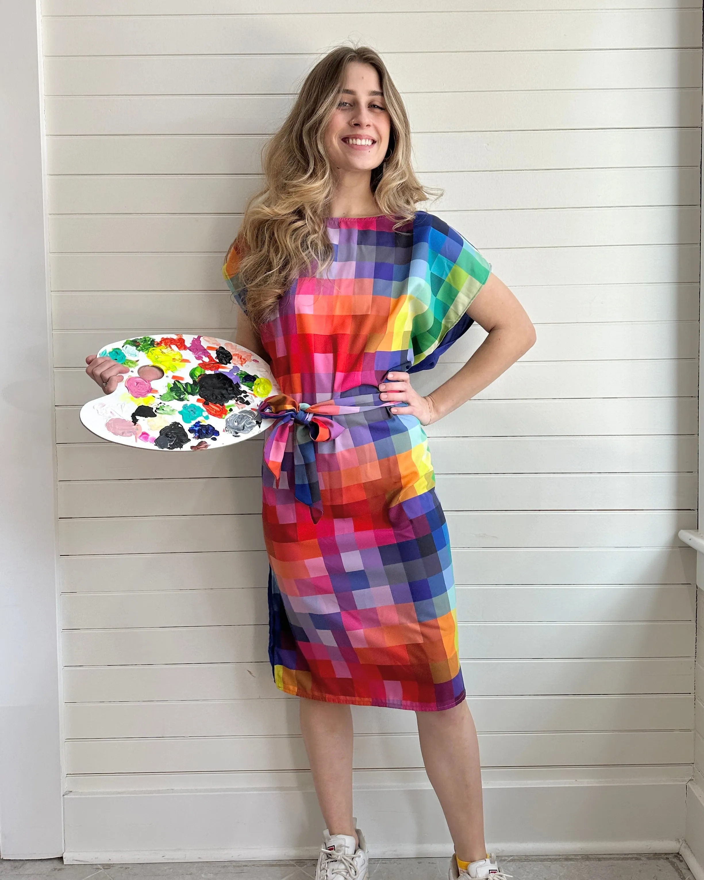 Grace Dress- Pixel Print