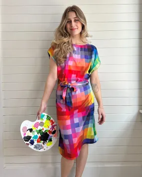 Grace Dress- Pixel Print