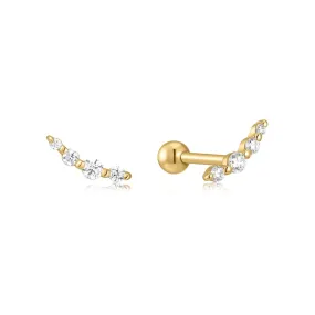 GRADUATED CZ BAR EARRINGS