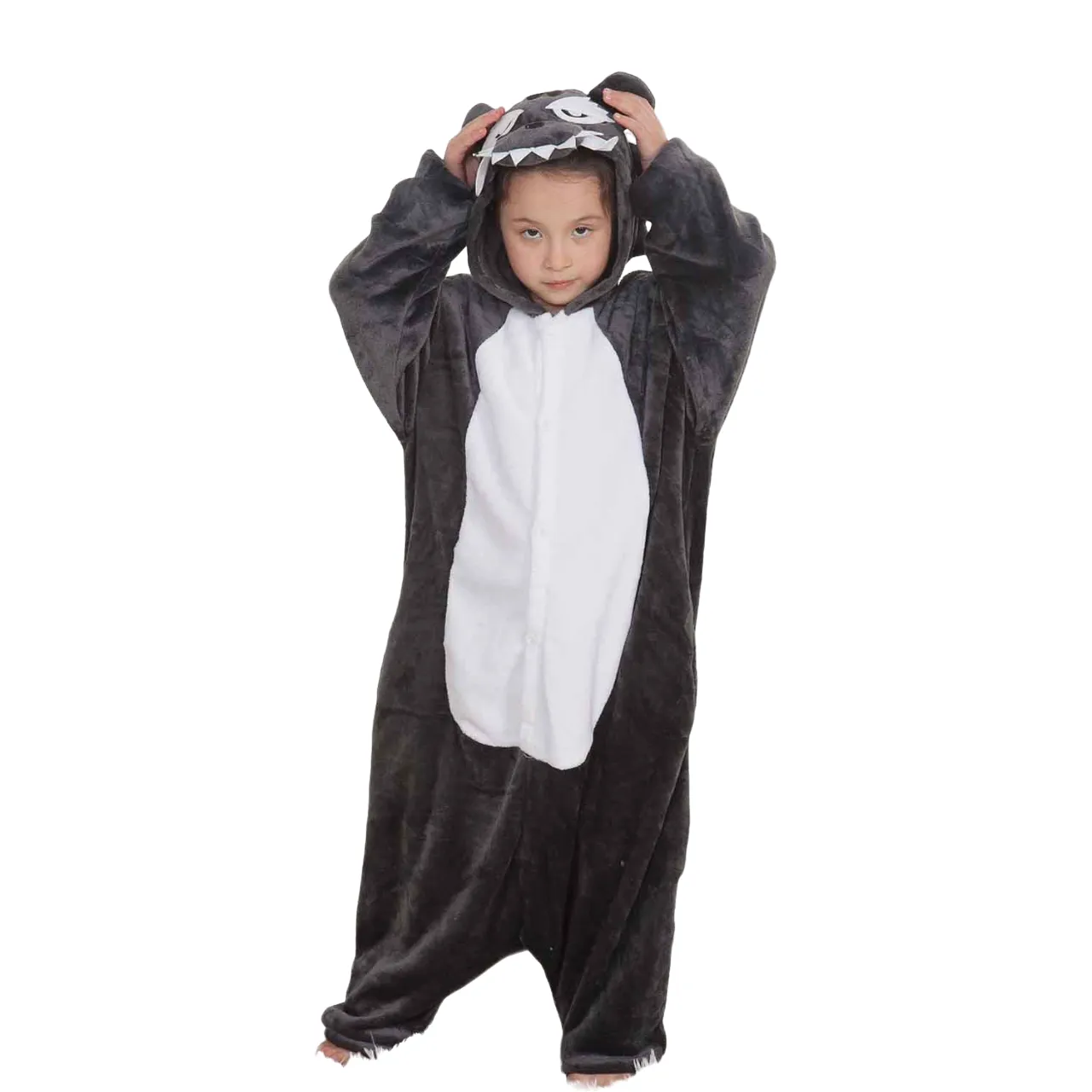 Grey Wolf Kids Onesie