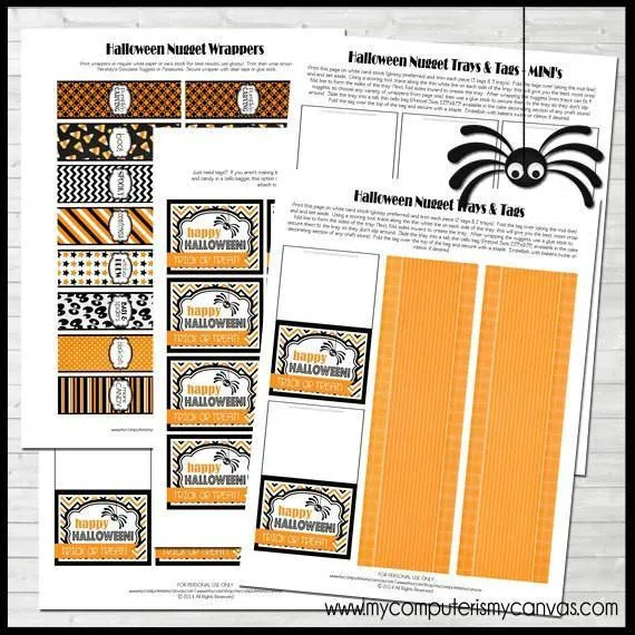 Halloween Nugget Wrappers PRINTABLE