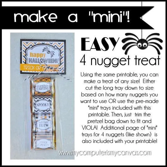 Halloween Nugget Wrappers PRINTABLE