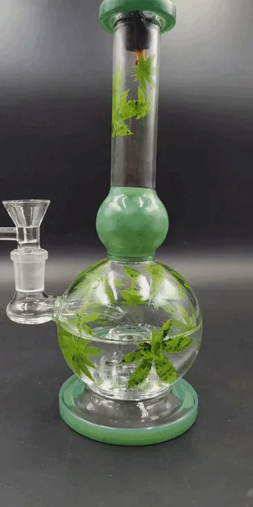 Hemp Leaf Ball Water Pipe - 8.5 | 14mm