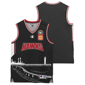 Illawarra Hawks 2022/23 Authentic Kids V Neck Home Jersey NBL Basketball by Champion