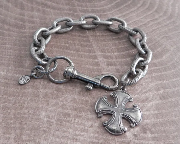 Link Hack Bracelet with Military Cross