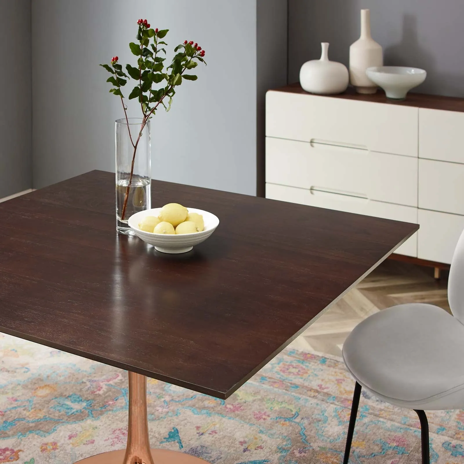 Lippa 47" Square Wood Dining Table