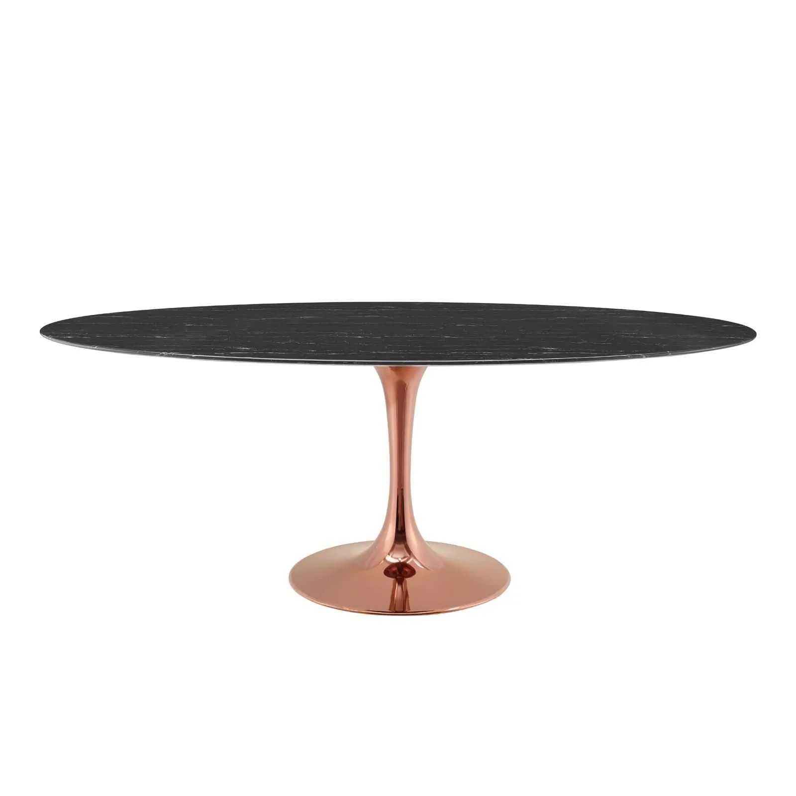 Lippa 78" Oval Artificial Marble Dining Table