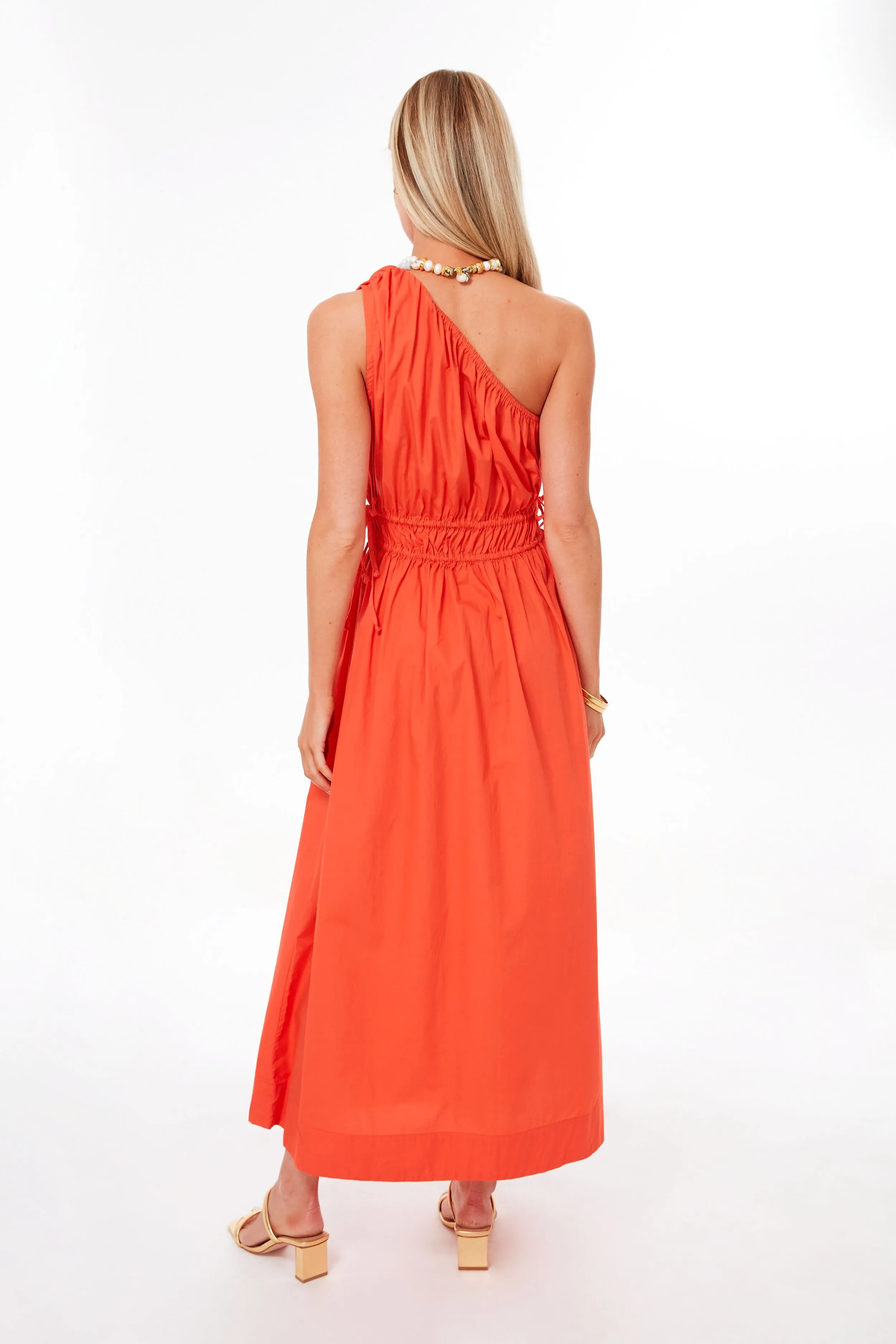 Morange La Ora Midi Dress