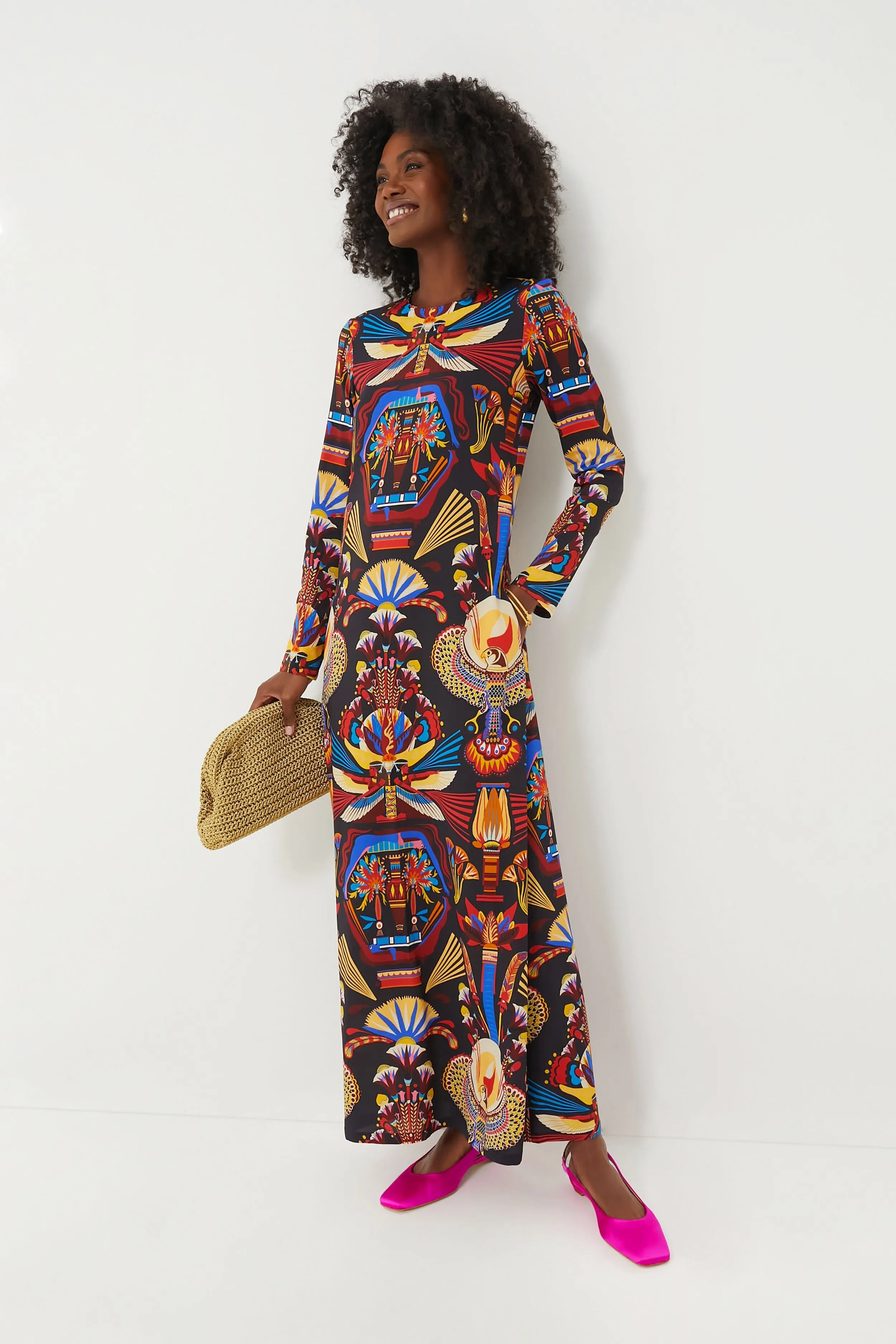 Nephthys Long Sleeve Swing Dress