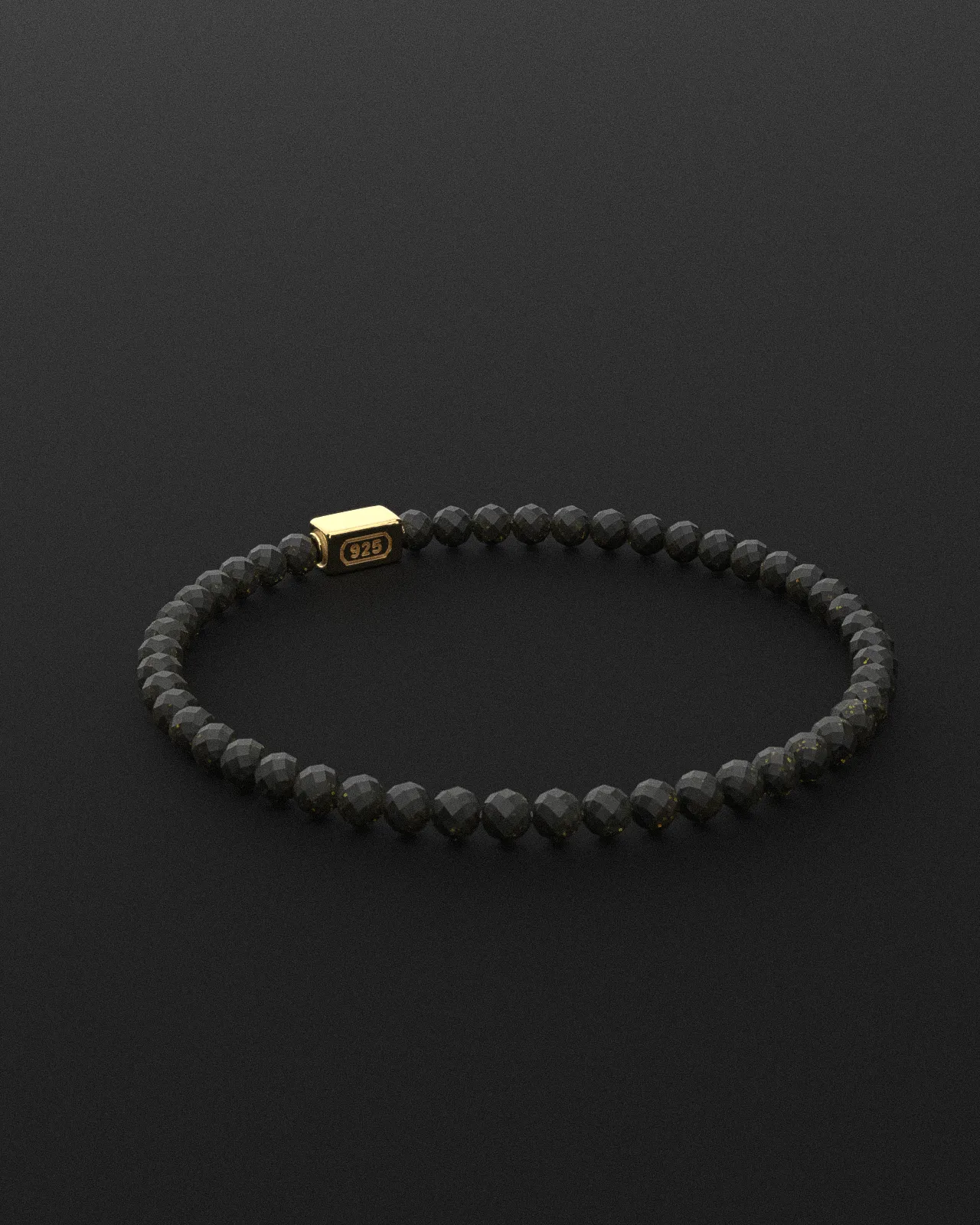 Obsidian Bracelet Faceted 4mm | Essential