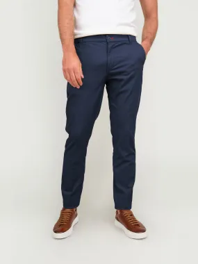 PANTALONE MISTO LINO E COTONE BLU