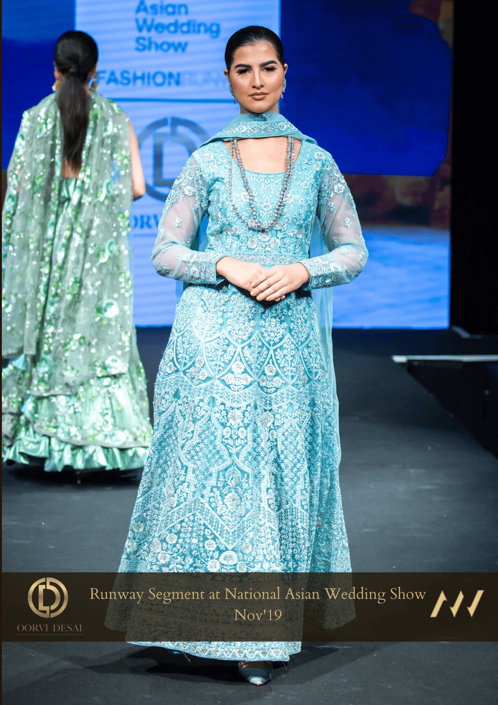 Pastel Grey Anarkali Set with Stonework