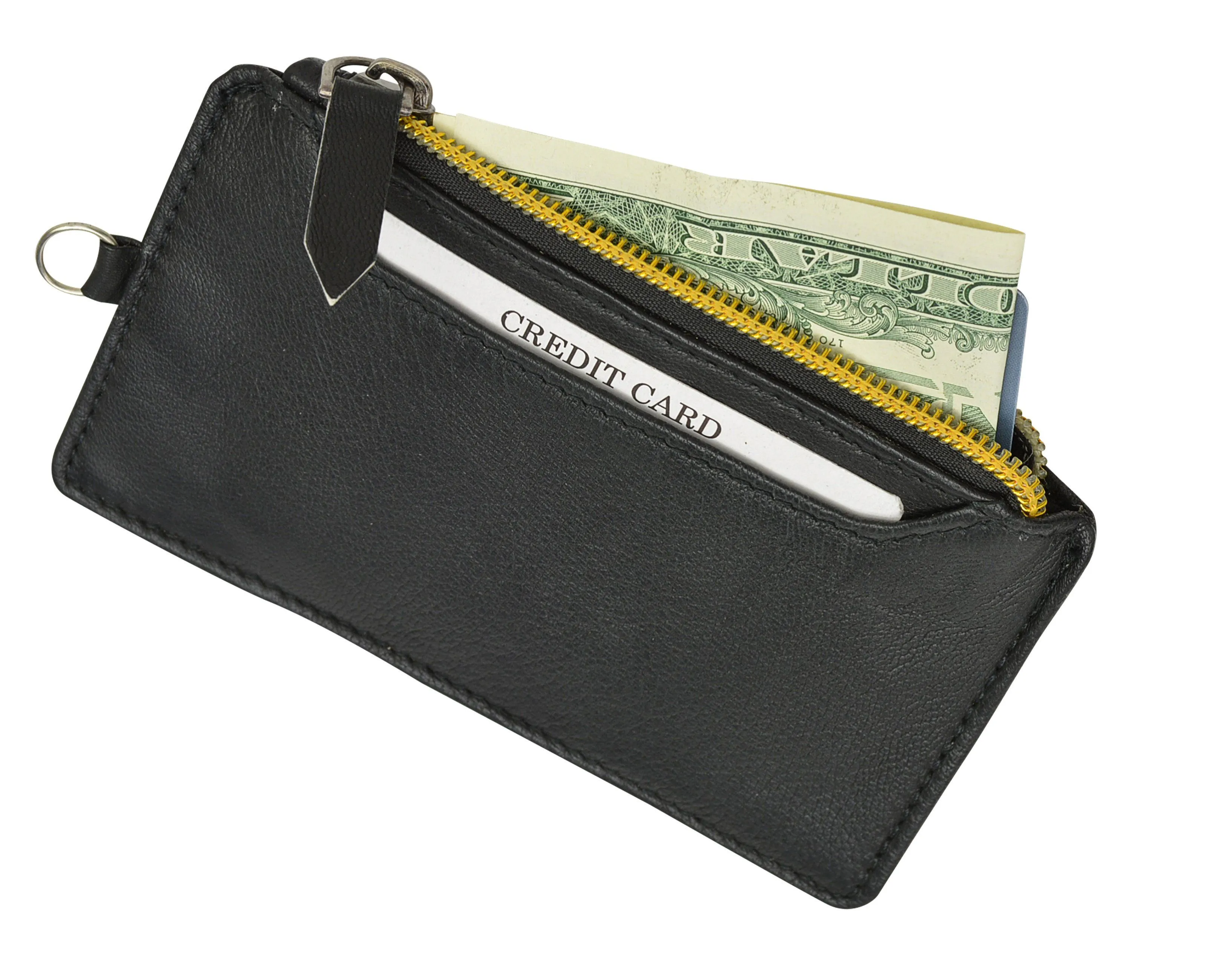 RFID Let It All Hand Leather Black Wallet