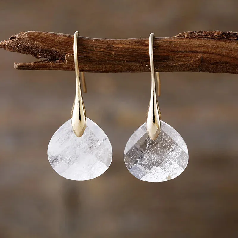 Ritzy Quartz Silver Drop Earrings