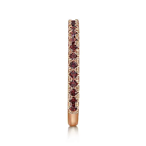 Rose Gold Garnet Stackable Birthstone Ring